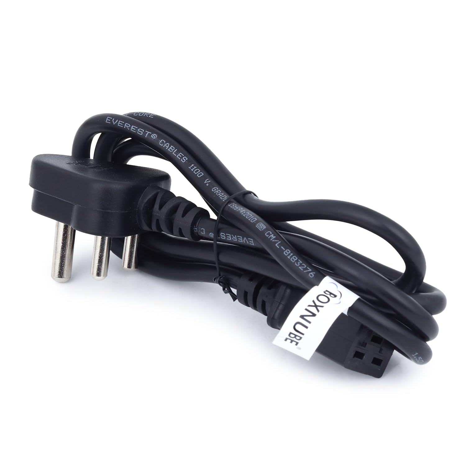 BOXNUBE 16A 250v ISI Mark Server Power Cord Heavy Duty 3 Pin Power Plug for Server, Computers BIS Approved 1.5M BOXNUBE 16A 250v ISI Mark Server Power Cord Heavy Duty 3 Pin Power Plug for Server, Computers BIS Approved 1.5M